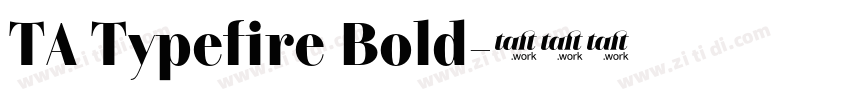 TA Typefire Bold字体转换